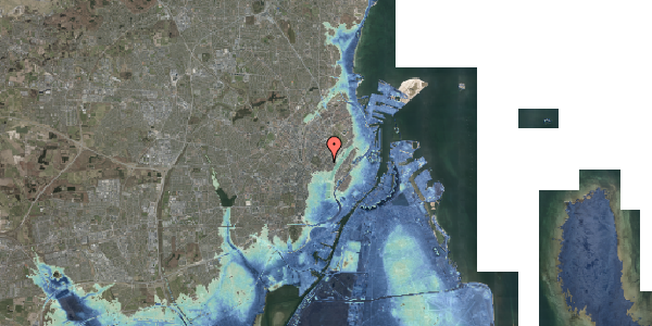 Stomflod og havvand på Elmegade 3G, 2200 København N