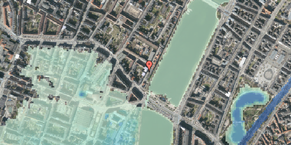 Stomflod og havvand på Ewaldsgade 4, kl. 6, 2200 København N