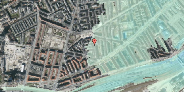 Stomflod og havvand på Flensborggade 30, 1. th, 1669 København V