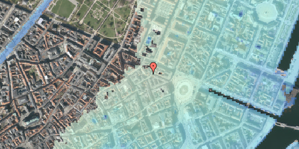 Stomflod og havvand på Grønnegade 29, kl. , 1107 København K