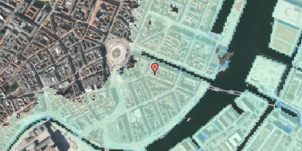 Stomflod og havvand på Herluf Trolles Gade 1, kl. tv, 1052 København K