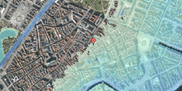 Stomflod og havvand på Kronprinsensgade 1, kl. , 1114 København K