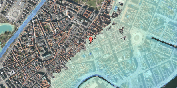 Stomflod og havvand på Købmagergade 28, kl. , 1150 København K
