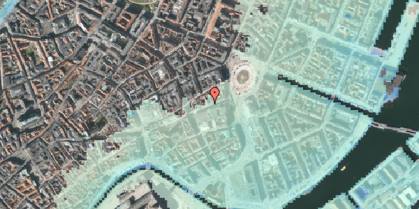 Stomflod og havvand på Lille Kongensgade 14, kl. , 1074 København K