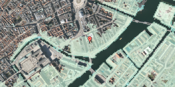 Stomflod og havvand på Niels Juels Gade 7, kl. 1, 1059 København K