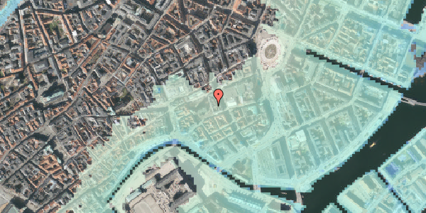Stomflod og havvand på Nikolaj Plads 9, st. th, 1067 København K