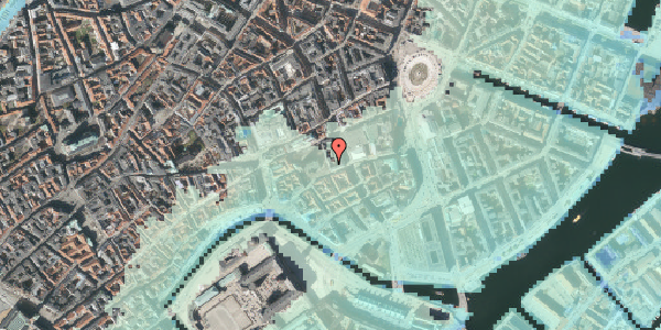 Stomflod og havvand på Nikolaj Plads 11, kl. , 1067 København K