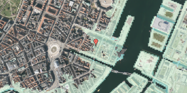 Stomflod og havvand på Nyhavn 31F, kl. 57, 1051 København K