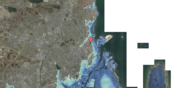 Stomflod og havvand på Otto Mallings Gade 5, 4. , 2100 København Ø