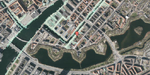 Stomflod og havvand på Overgaden Oven Vandet 18, 1415 København K
