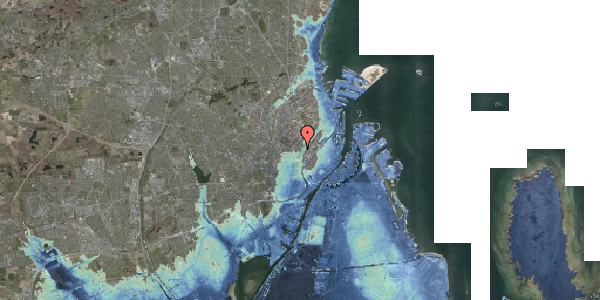 Stomflod og havvand på Peblinge Dossering 6, 4. tv, 2200 København N