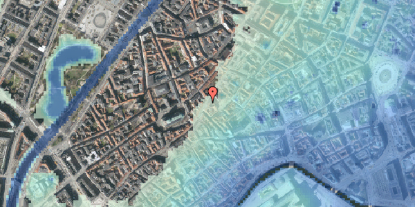 Stomflod og havvand på Skindergade 21, kl. th, 1159 København K