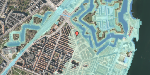 Stomflod og havvand på Store Kongensgade 130, 2. , 1264 København K
