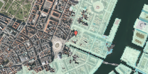 Stomflod og havvand på Store Strandstræde 19, 1. th, 1255 København K