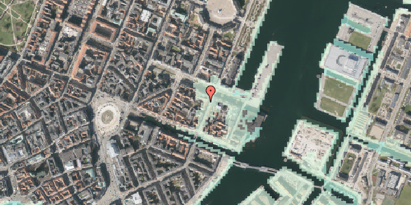 Stomflod og havvand på Toldbodgade 19A, 1253 København K