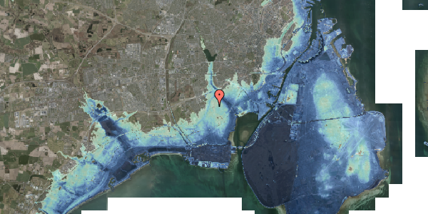 Stomflod og havvand på Risbjerggårds Alle 4C, 2650 Hvidovre