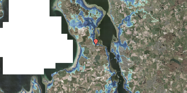 Stomflod og havvand på Askevej 13, 3630 Jægerspris
