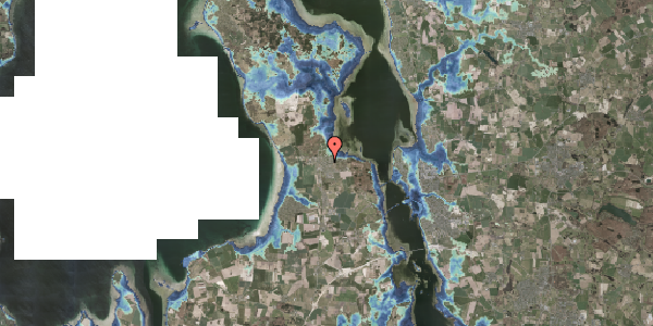 Stomflod og havvand på Askevej 26, 3630 Jægerspris