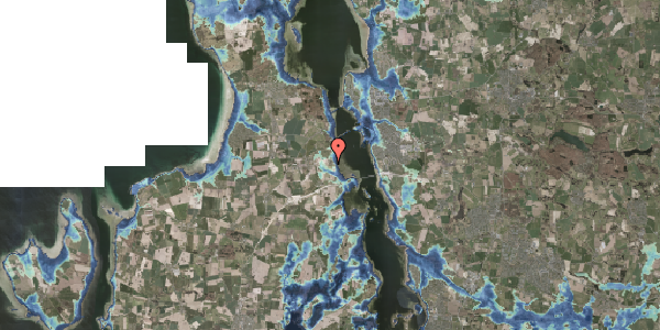 Stomflod og havvand på Strandmarksvej 14, 3630 Jægerspris