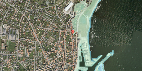 Stomflod og havvand på Nørregade 43, 3730 Nexø