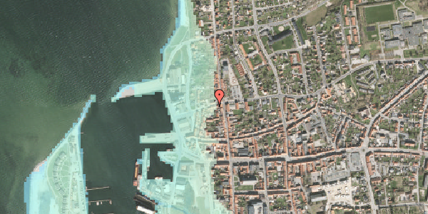 Stomflod og havvand på Havnegade 5, 5610 Assens