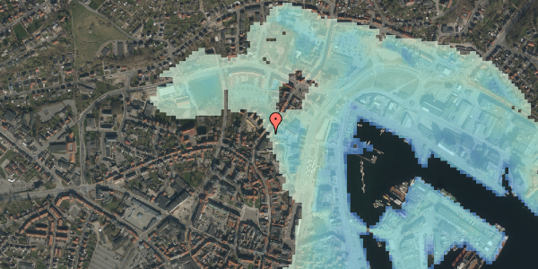 Stomflod og havvand på Møllergade 62, kl. , 5700 Svendborg
