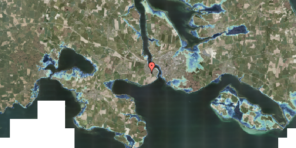Stomflod og havvand på Dybbølgade 88, 6400 Sønderborg