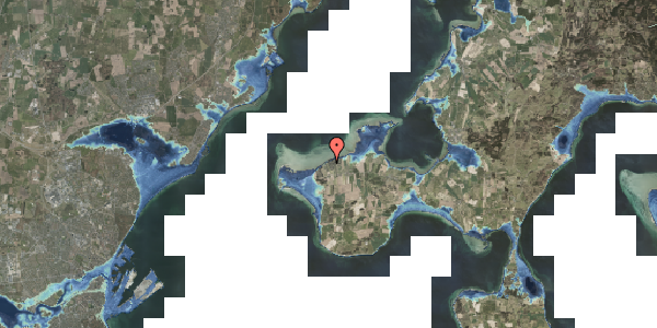 Stomflod og havvand på Klithøj 25, 8420 Knebel