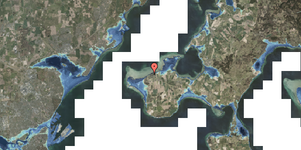Stomflod og havvand på Klithøj 30, 8420 Knebel