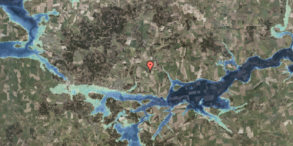 Stomflod og havvand på Elholtvej 3, 8550 Ryomgård