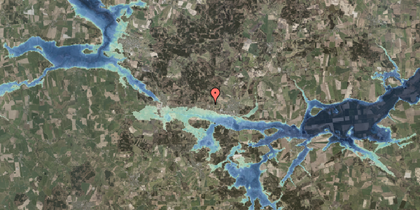 Stomflod og havvand på Savværksvej 8, 8550 Ryomgård