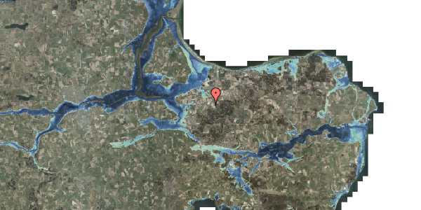 Stomflod og havvand på Løvenholmvej 70, 8963 Auning