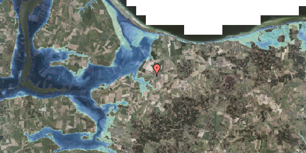 Stomflod og havvand på Vestervej 7, 8961 Allingåbro