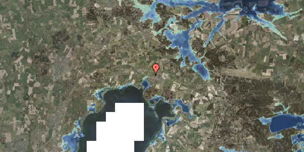 Stomflod og havvand på Nørrevangsalle 7, 8410 Rønde