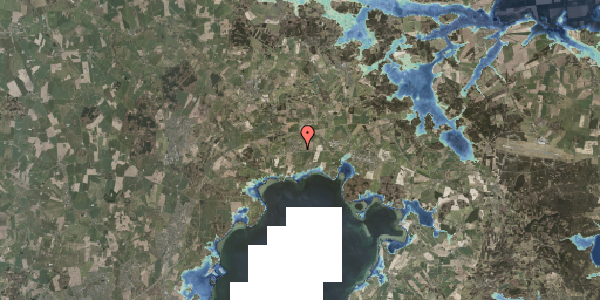 Stomflod og havvand på Århusvej 16, 8410 Rønde