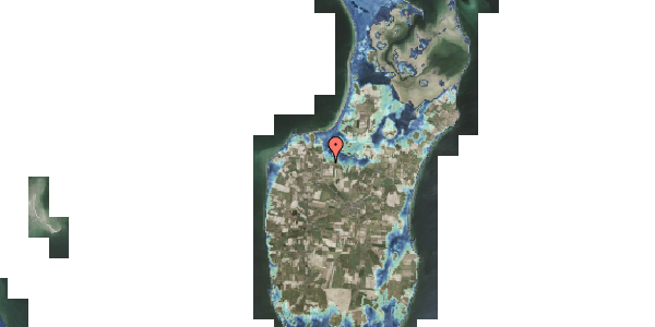 Stomflod og havvand på Østervangen 21, 8305 Samsø