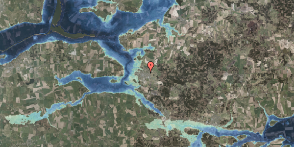 Stomflod og havvand på Skovdalsvej 11, 8963 Auning