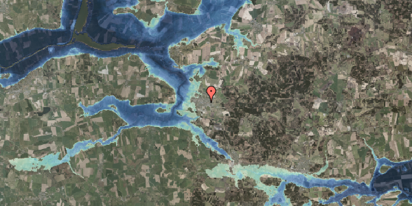 Stomflod og havvand på Østergade 27, 8963 Auning