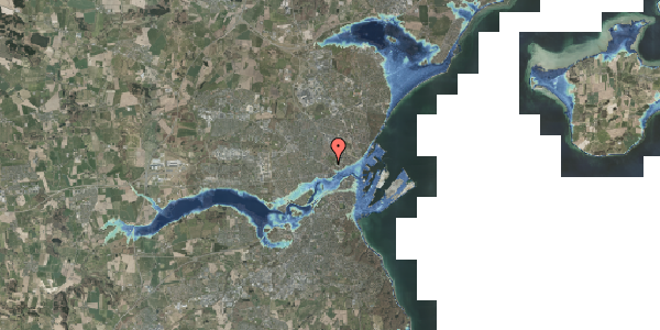 Stomflod og havvand på Eugen Warmings Vej 13, 8000 Aarhus C