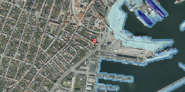 Stomflod og havvand på Bovinsgade 11, 9900 Frederikshavn