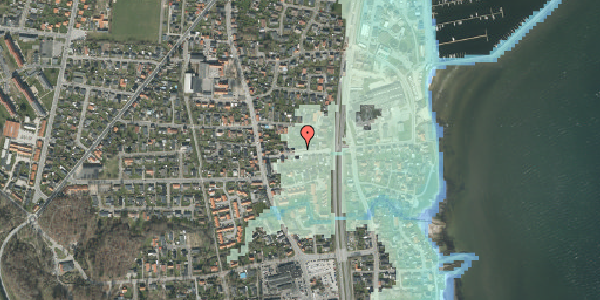 Stomflod og havvand på Nyborgvej 9, 9900 Frederikshavn