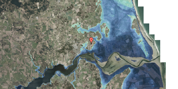 Stomflod og havvand på Havnøvej 1, 9560 Hadsund