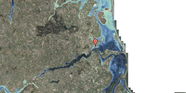 Stomflod og havvand på Hybenholt 2, 9560 Hadsund