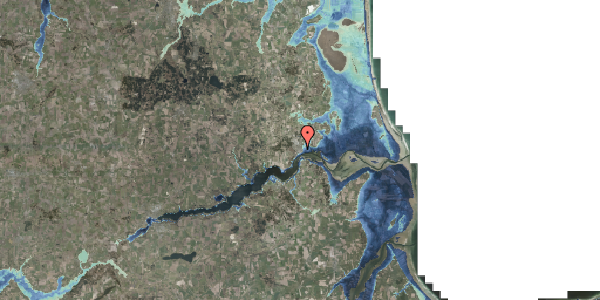 Stomflod og havvand på Østergade 23, 9560 Hadsund