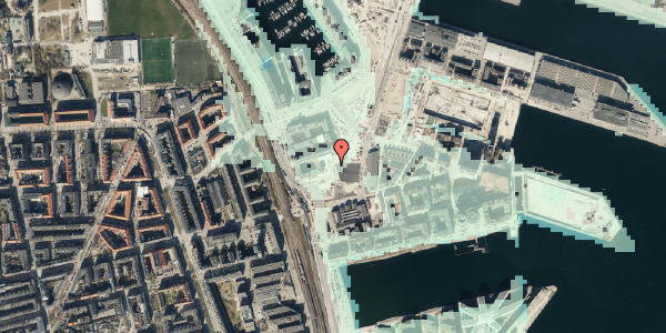 Stomflod og havvand på Nordhavns Plads 9, 2150 Nordhavn