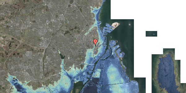 Stomflod og havvand på Sankt Hans Gade 15, 2200 København N