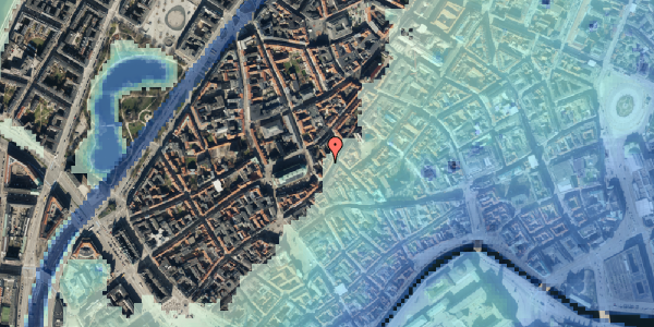 Stomflod og havvand på Skindergade 28A, st. th, 1159 København K