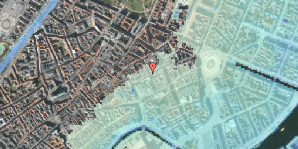 Stomflod og havvand på Silkegade 23, 1113 København K