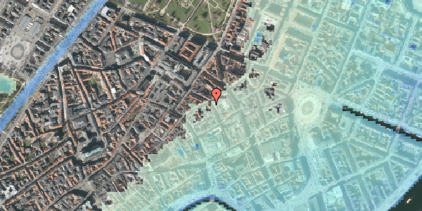 Stomflod og havvand på Pilestræde 35, st. th, 1112 København K