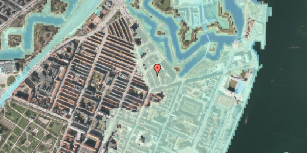 Stomflod og havvand på Bornholmsgade 3, 1266 København K
